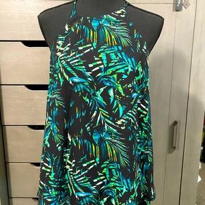 Tropical Work Blouse/Tank NWOT